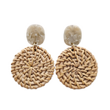 Dominica Earrings - Dark Rattan from Spiffy & Splendid