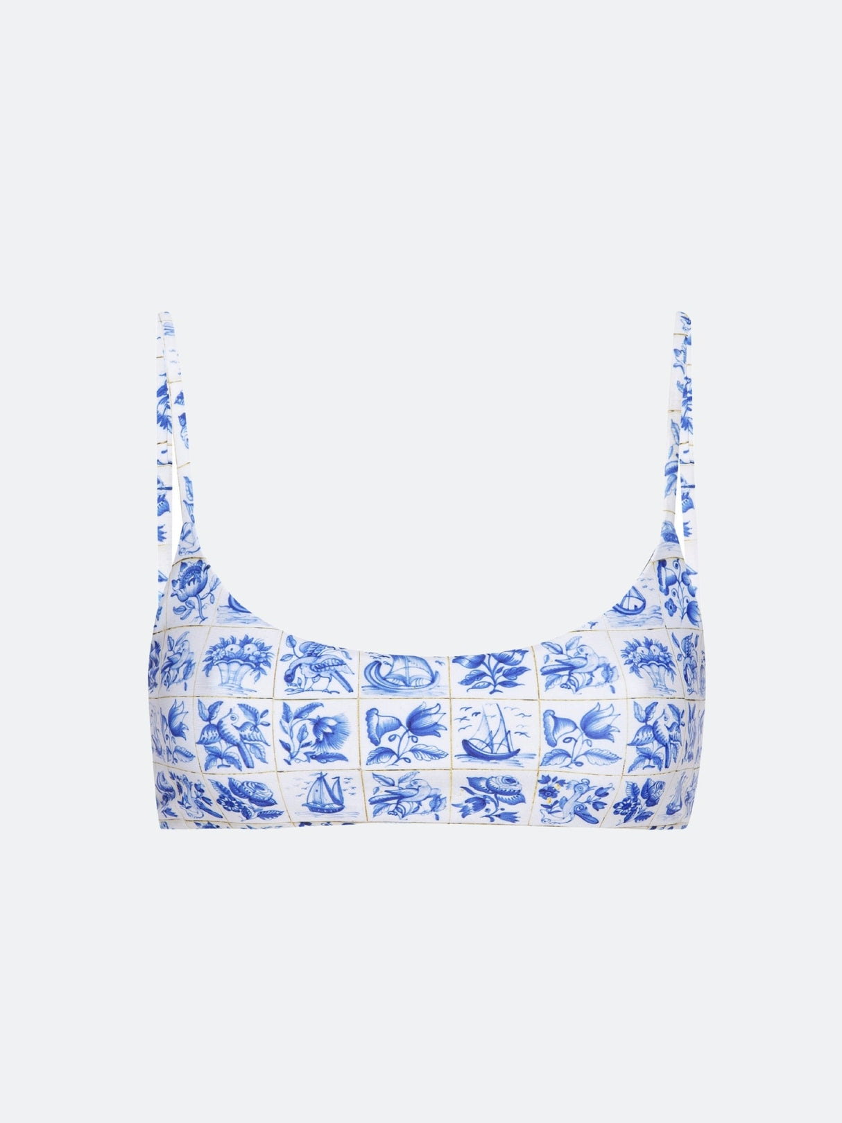 SONOMA SCOOP NECK BIKINI TOP - BLUE TILE from ELYSIIAN