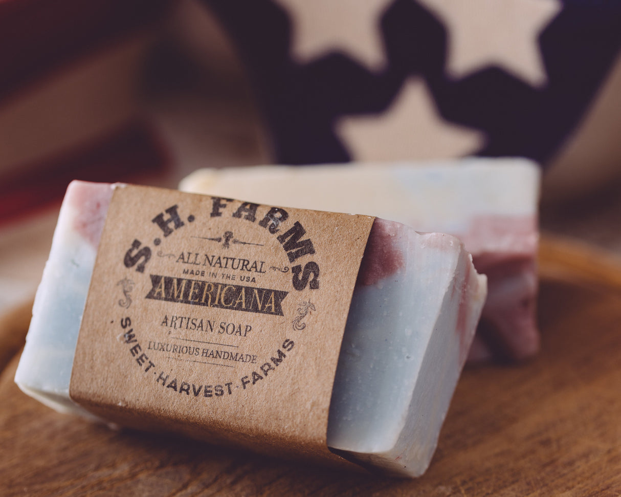 Americana Organic Handmade Soap – Bold, Bright & Clean | Sweet Harvest Farms from Sweet Harvest Farms