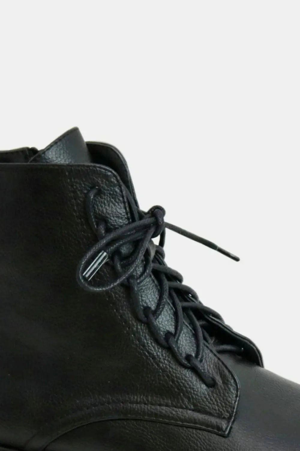 Beast Fashion Faux Leather Lace-Up Boots with Side Zipper from My Pampered Life Seattle