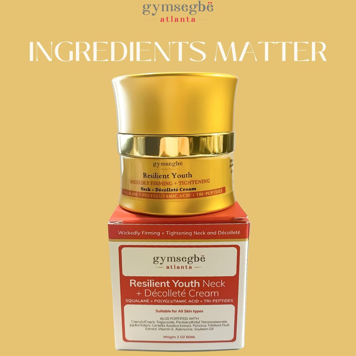 Resilient Youth Neck + Décolleté Cream from gymsegbë
