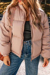 Kamila Zipper Quilted Puffer Jacket from Threaded Pear