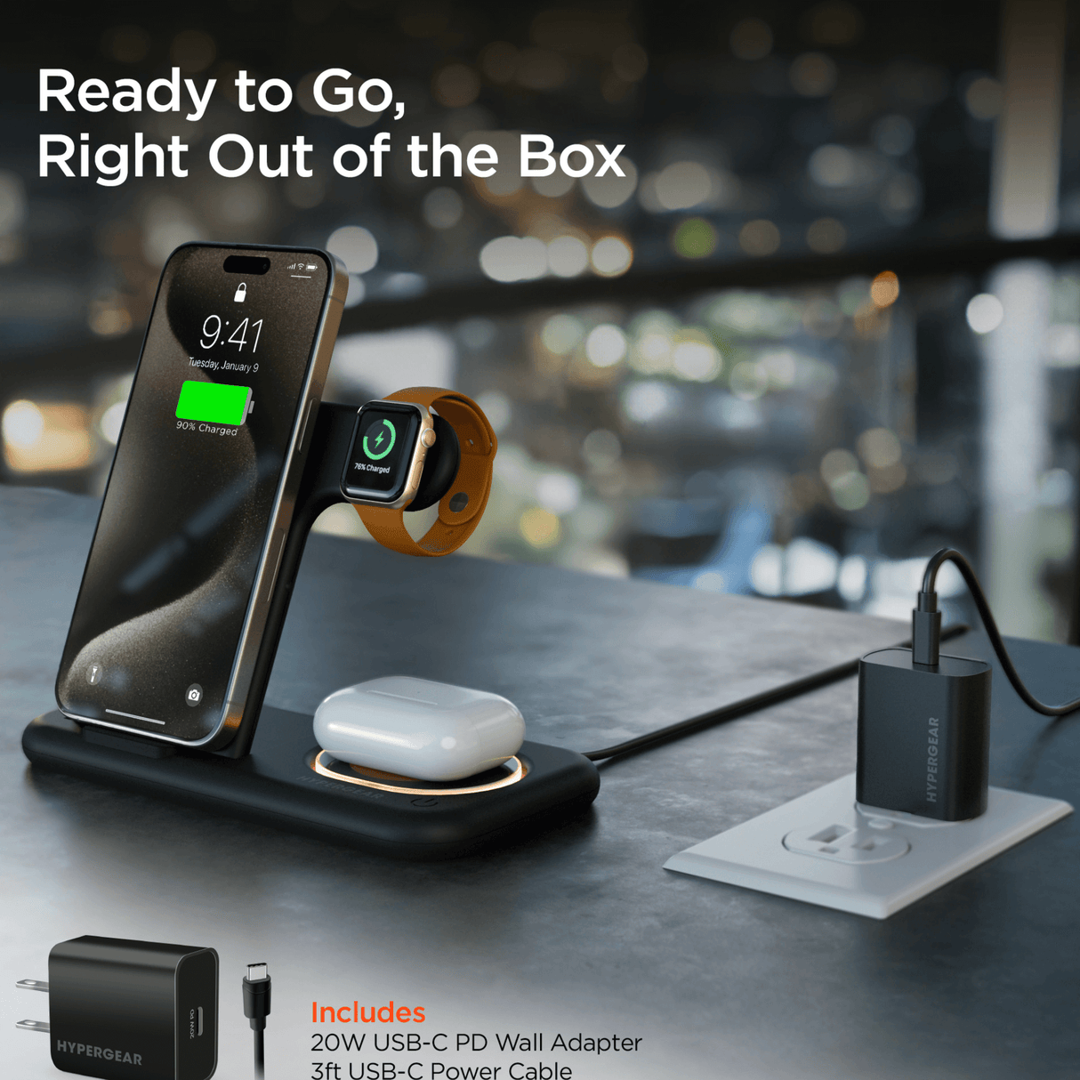 HyperGear 4 in 1 Wireless Charging Stand from Jupiter Gear Home