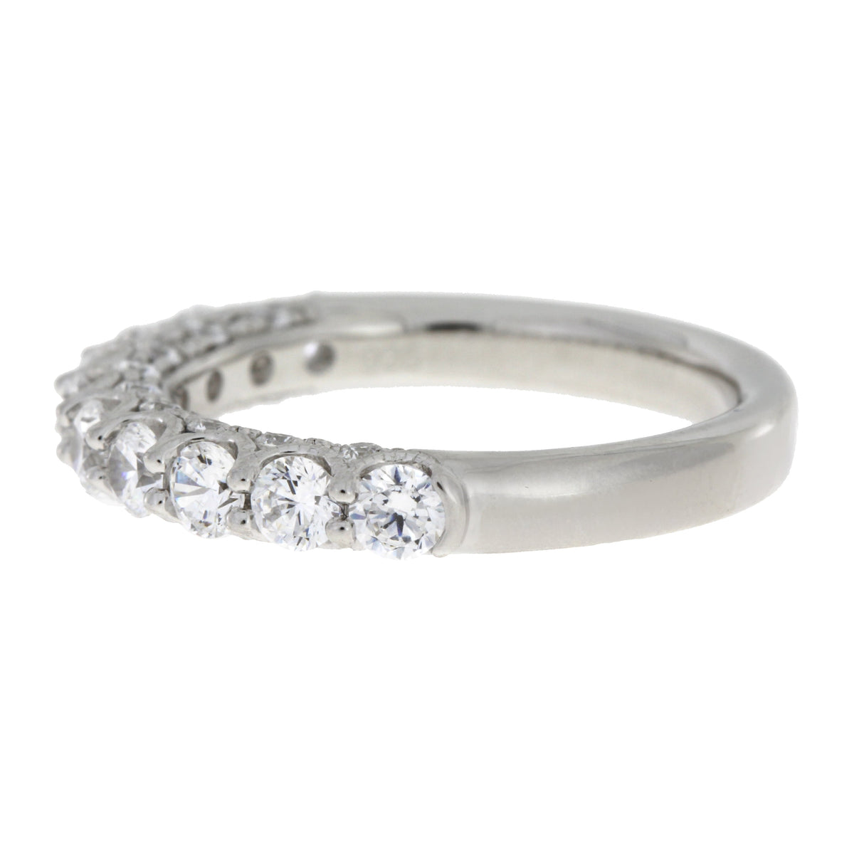 Cubic Zirconium Wedding Band Ring Sterling Silver from Bids.com