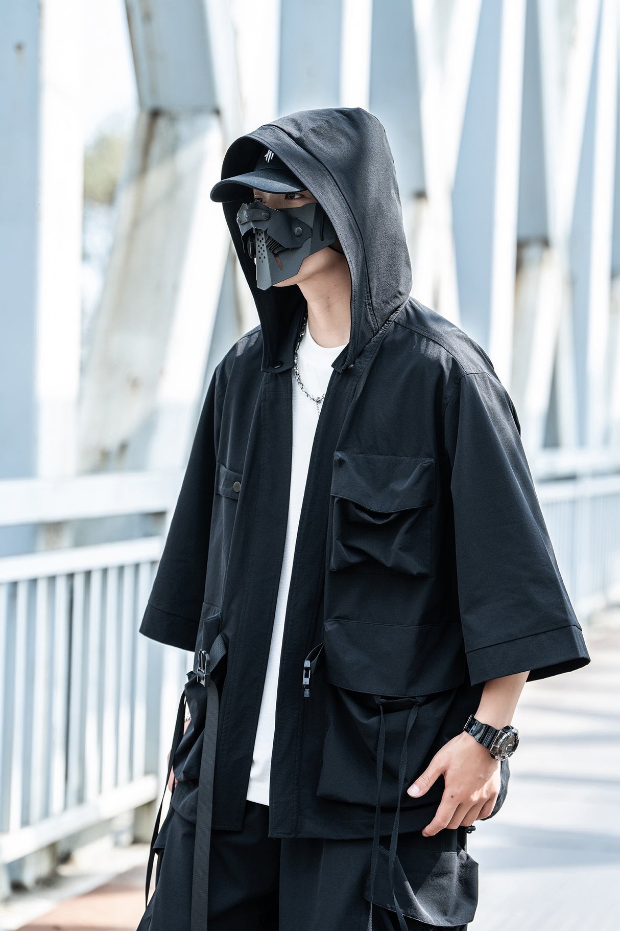Dusk X2 Hooded Kimono Jacket From Niepce Inc