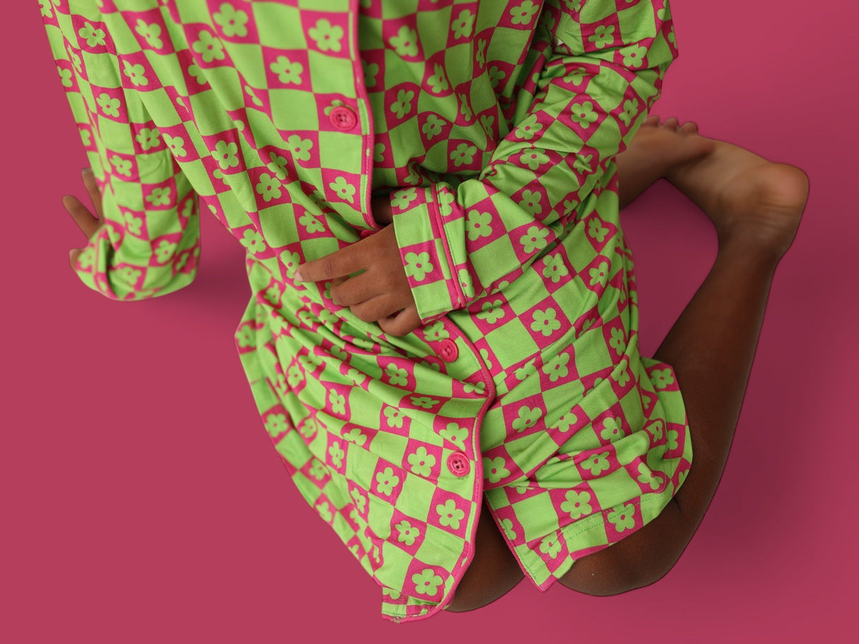 WILD DAISY CHECKERS GIRL'S DREAM GOWN from DREAM BIG LITTLE CO