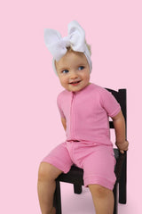 BELLA PINK RIB DREAM SHORTIE from DREAM BIG LITTLE CO