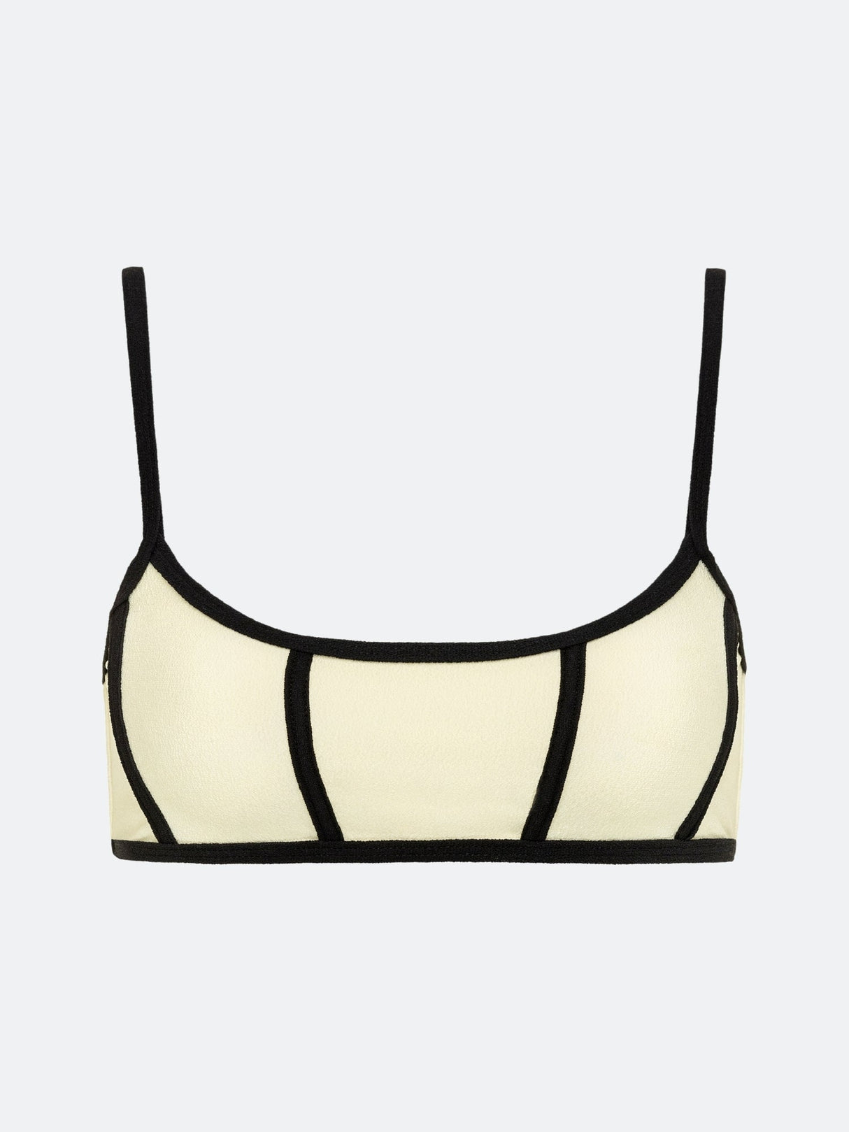 NANTUCKET BIKINI TOP - BLACK AND WHITE CONTRAST from ELYSIIAN