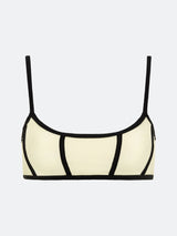 NANTUCKET BIKINI TOP - BLACK AND WHITE CONTRAST from ELYSIIAN