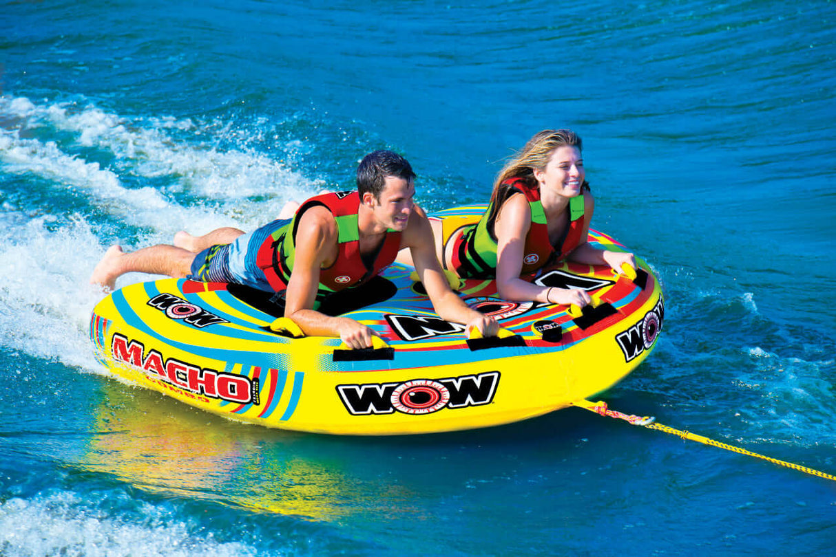 WOW Sports Macho 2 Person Towable Water Tube For Pool and Lake (16-1010)