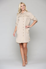Taylor Tencel Shirt Tunic Dress from Joh Apparel