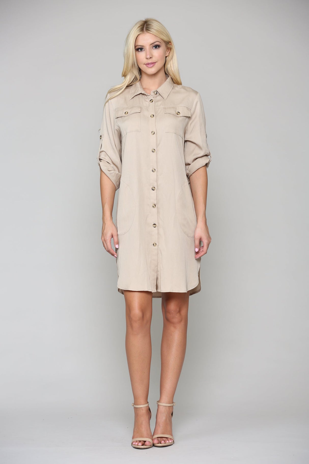 Taylor Tencel Shirt Tunic Dress from Joh Apparel