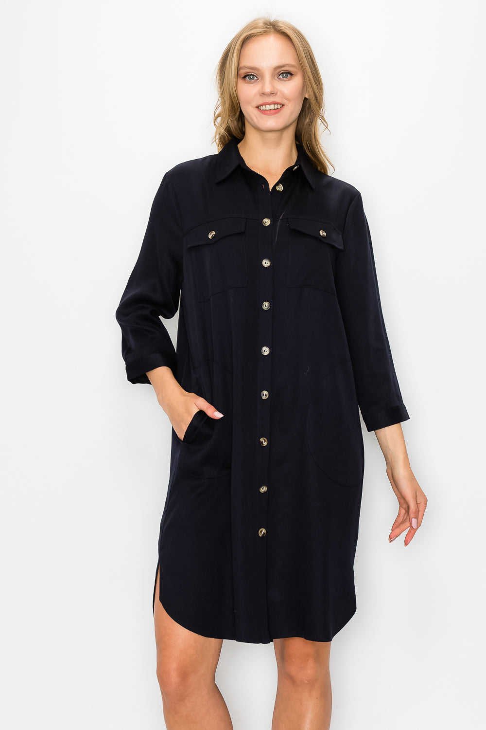Taylor Tencel Shirt Tunic Dress from Joh Apparel