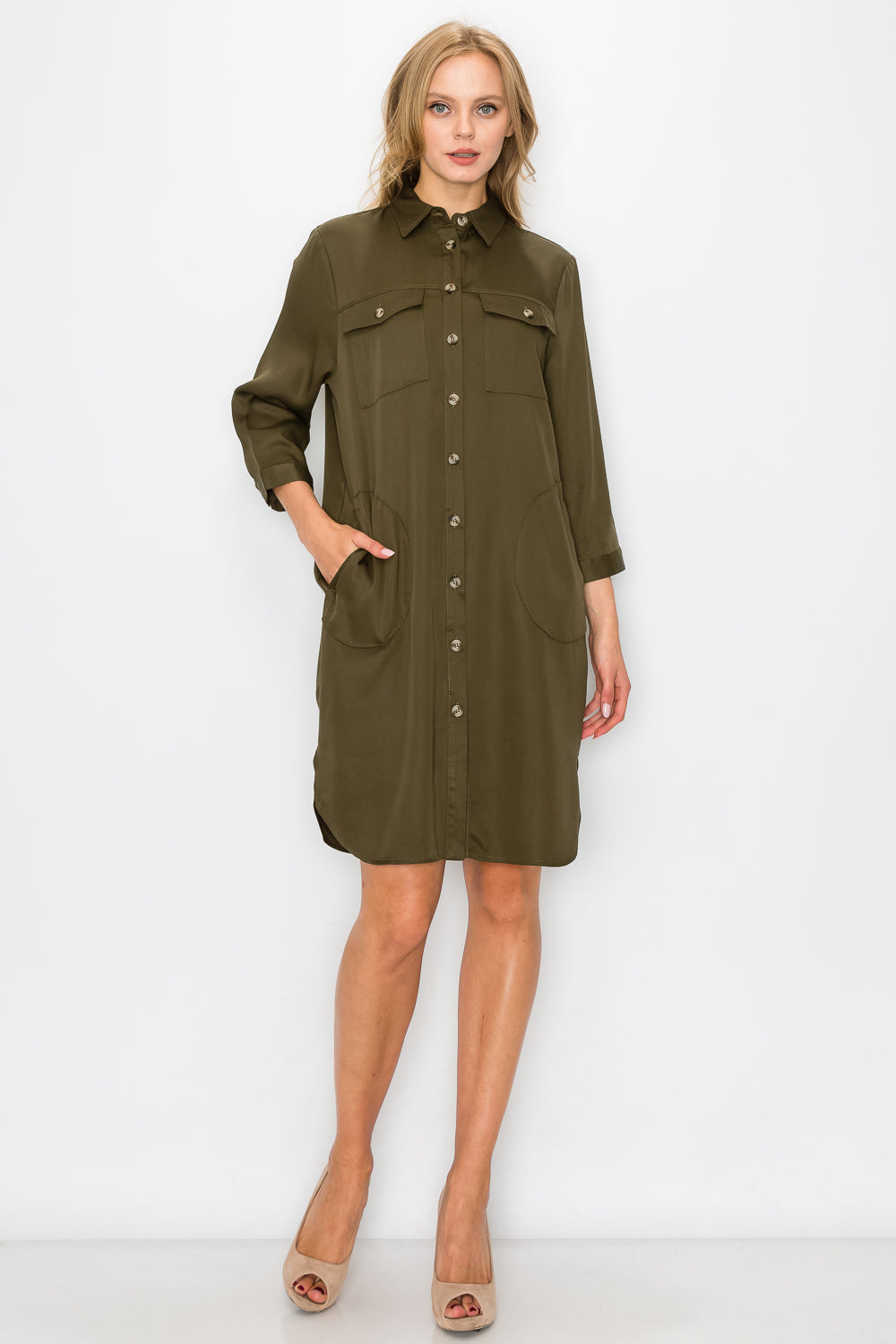 Taylor Tencel Shirt Tunic Dress from Joh Apparel