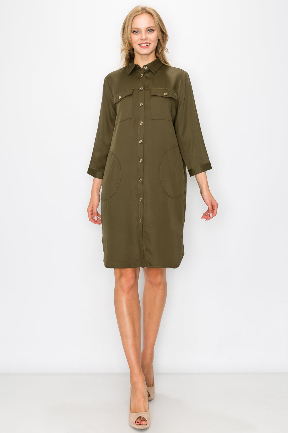 Taylor Tencel Shirt Tunic Dress from Joh Apparel