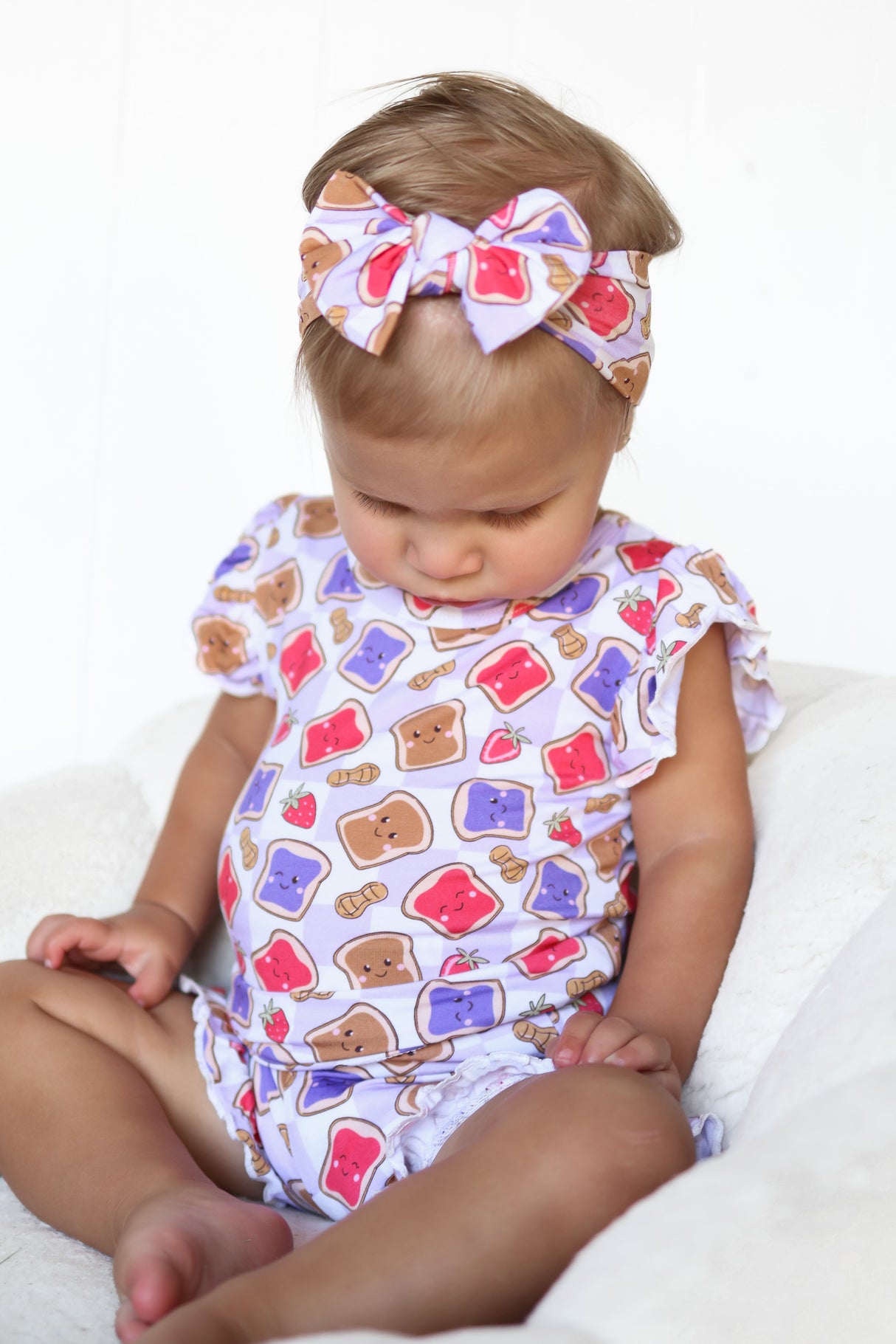 EXCLUSIVE PEANUT BUTTER JELLY TIME DREAM RUFFLE SHORT SET from DREAM BIG LITTLE CO