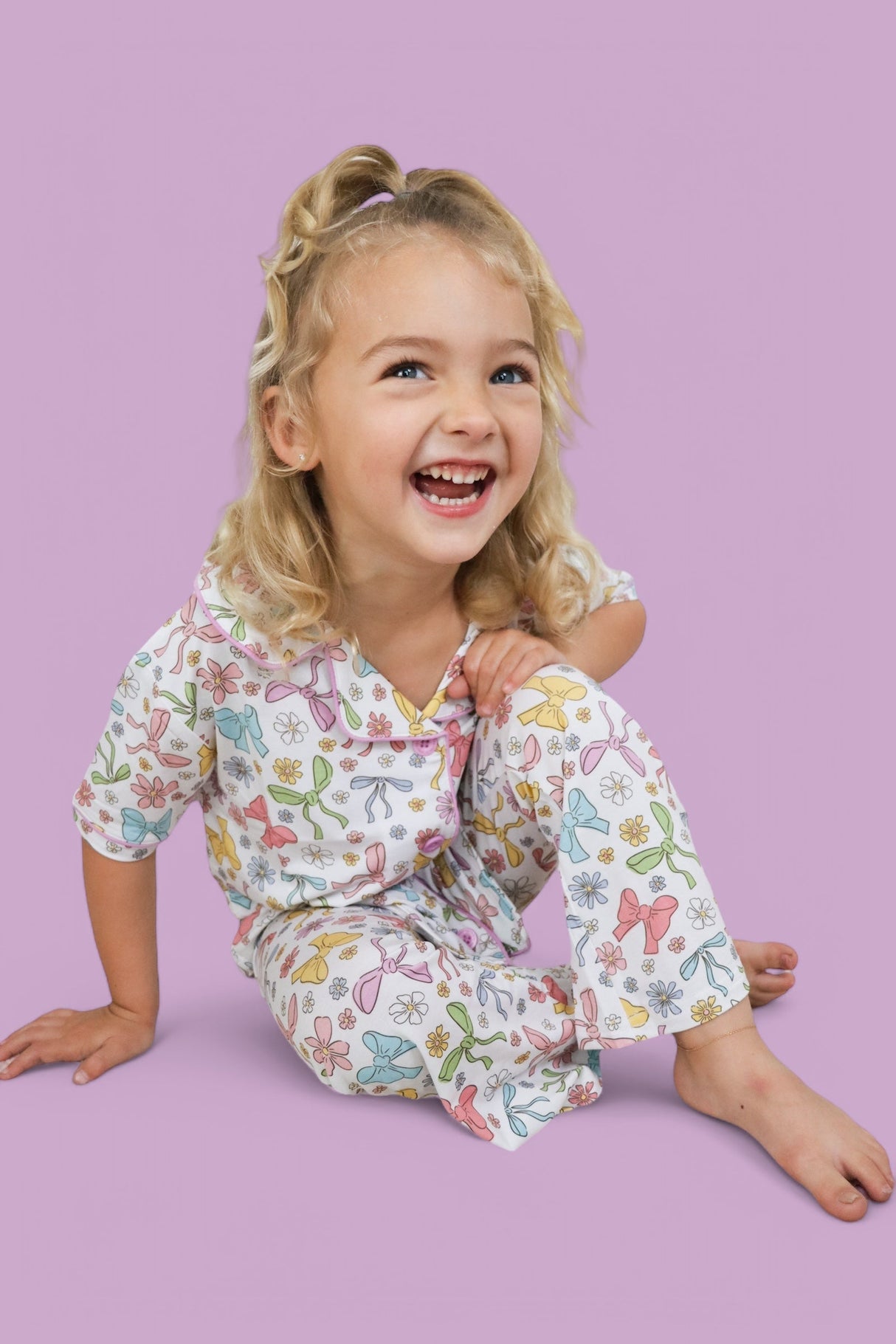 BOW GARDEN DREAM GIRL'S FLARE SET from DREAM BIG LITTLE CO