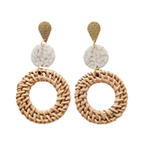 Lana Earrings - Dark Rattan from Spiffy & Splendid