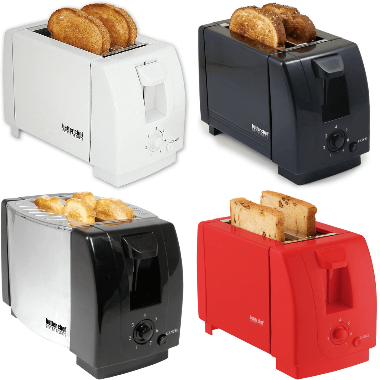 Better Chef 2-Slice Toaster with Pull-Out Crumb Tray from Jupiter Gear Home