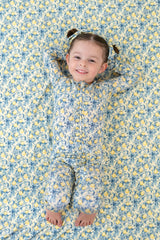 VINTAGE CITRUS TOILE DREAM RUFFLE ROMPER from DREAM BIG LITTLE CO