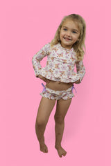 BLOSSOMIN’ BUTTERFLY DREAM 2-PIECE RASH GUARD RUFFLE SWIM SUIT from DREAM BIG LITTLE CO