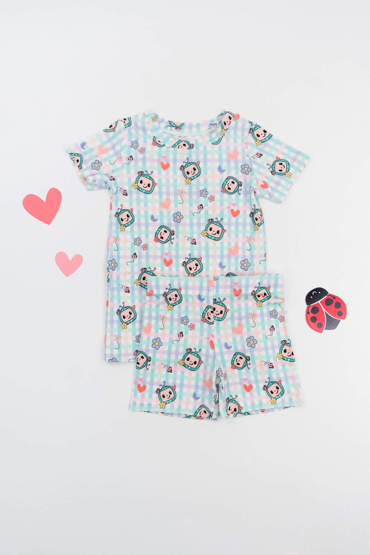 Dream Big Little Co x CoComelon SPRINGTIME MELON DREAM SHORT SET from DREAM BIG LITTLE CO