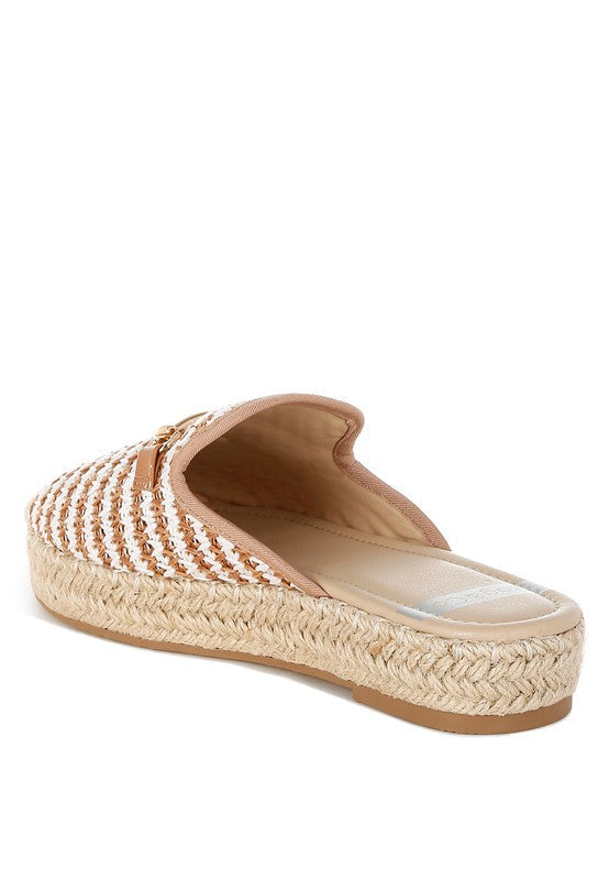 Isla Steps Raffia Slip-On Mules from Tallulah Lou