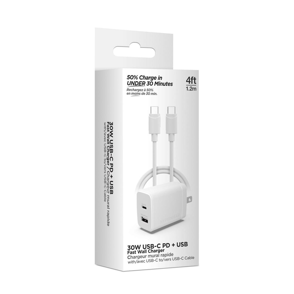 HyperGear 30W PD Dual Wall Charger + USB-C to USB-C from Jupiter Gear Home