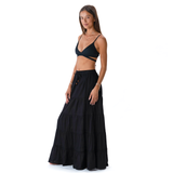 Black Shipwrecked Maxi Skirt From LotusAndLuna