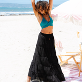 Black Shipwrecked Maxi Skirt From LotusAndLuna