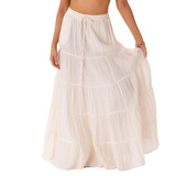 Cream Shipwrecked Maxi Skirt From LotusAndLuna