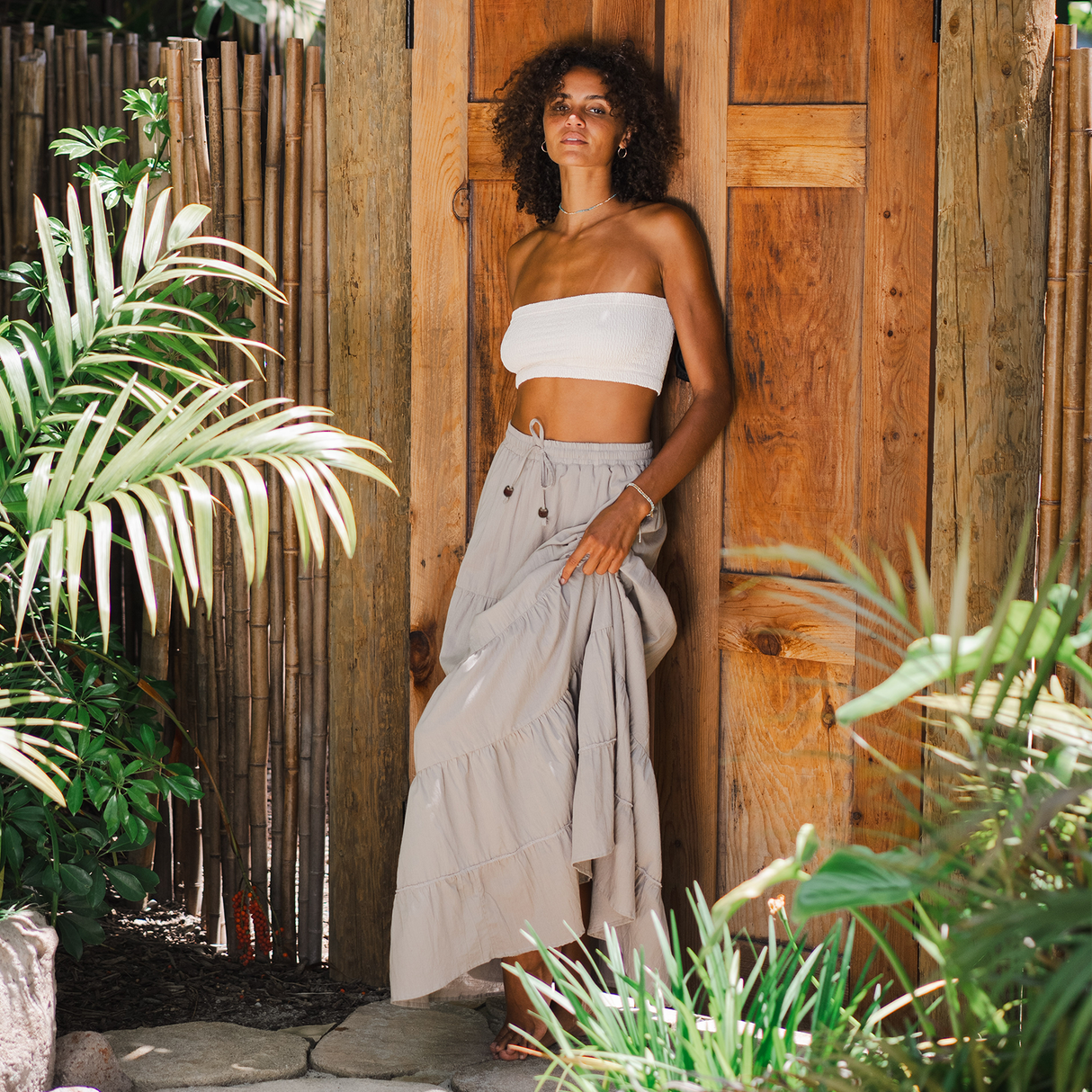 Stone Shipwrecked Maxi Skirt From LotusAndLuna
