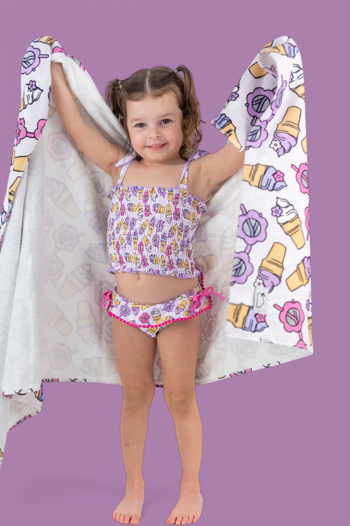 SWEET SUMMER DREAM SMOCKED TANKINI TWO PIECE SWIM SUIT from DREAM BIG LITTLE CO