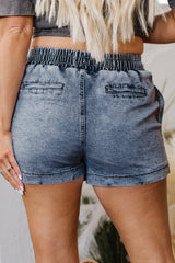 Cielo Drawstring Pocketed Denim Shorts from Threaded Pear