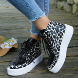 PU Leather Leopard Platform Sneakers from My Pampered Life Seattle