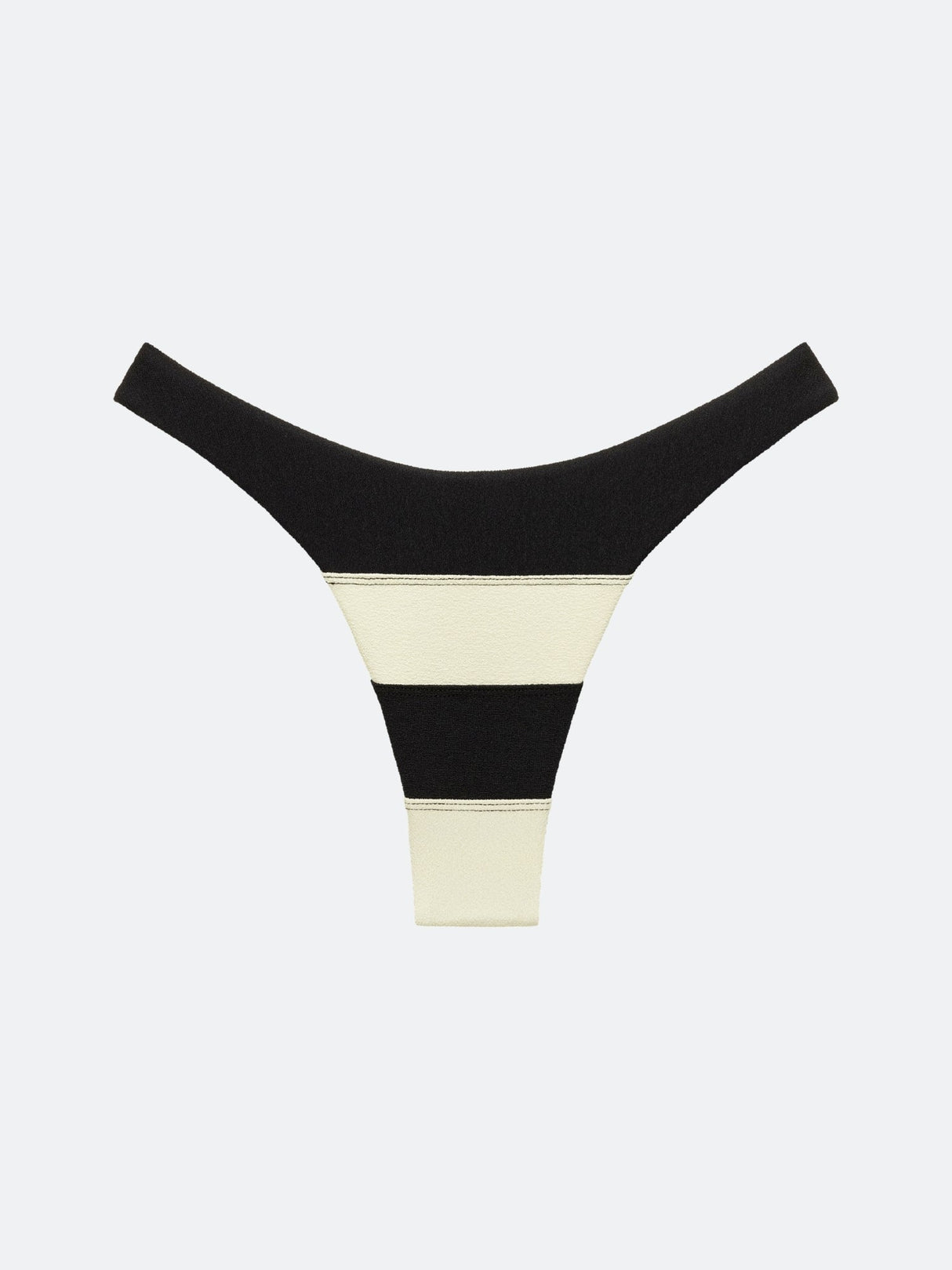 MONTAUK BIKINI BOTTOM - BLACK AND WHITE CONTRAST from ELYSIIAN