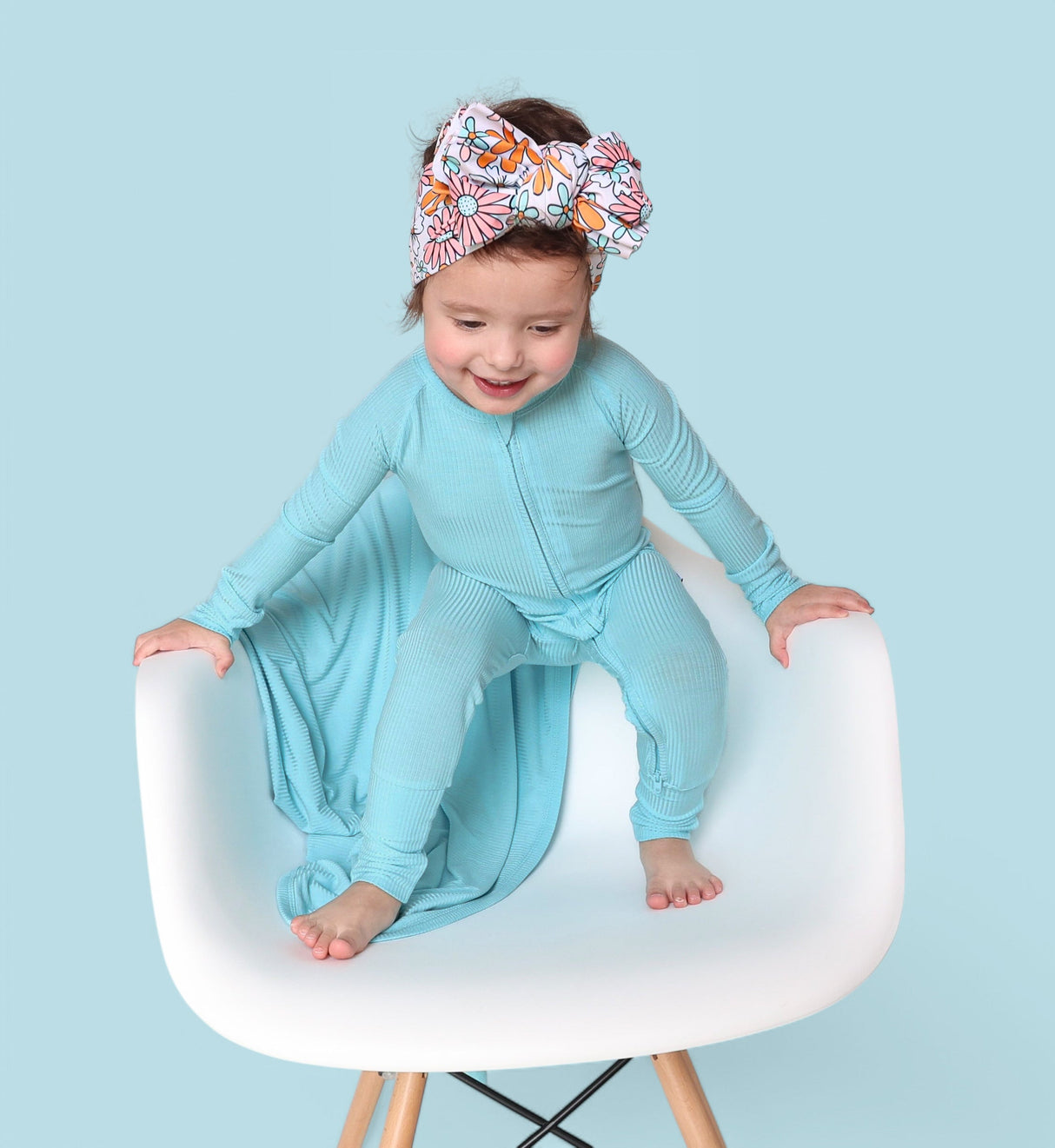CAPRI BLUE RIB DREAM ROMPER from DREAM BIG LITTLE CO