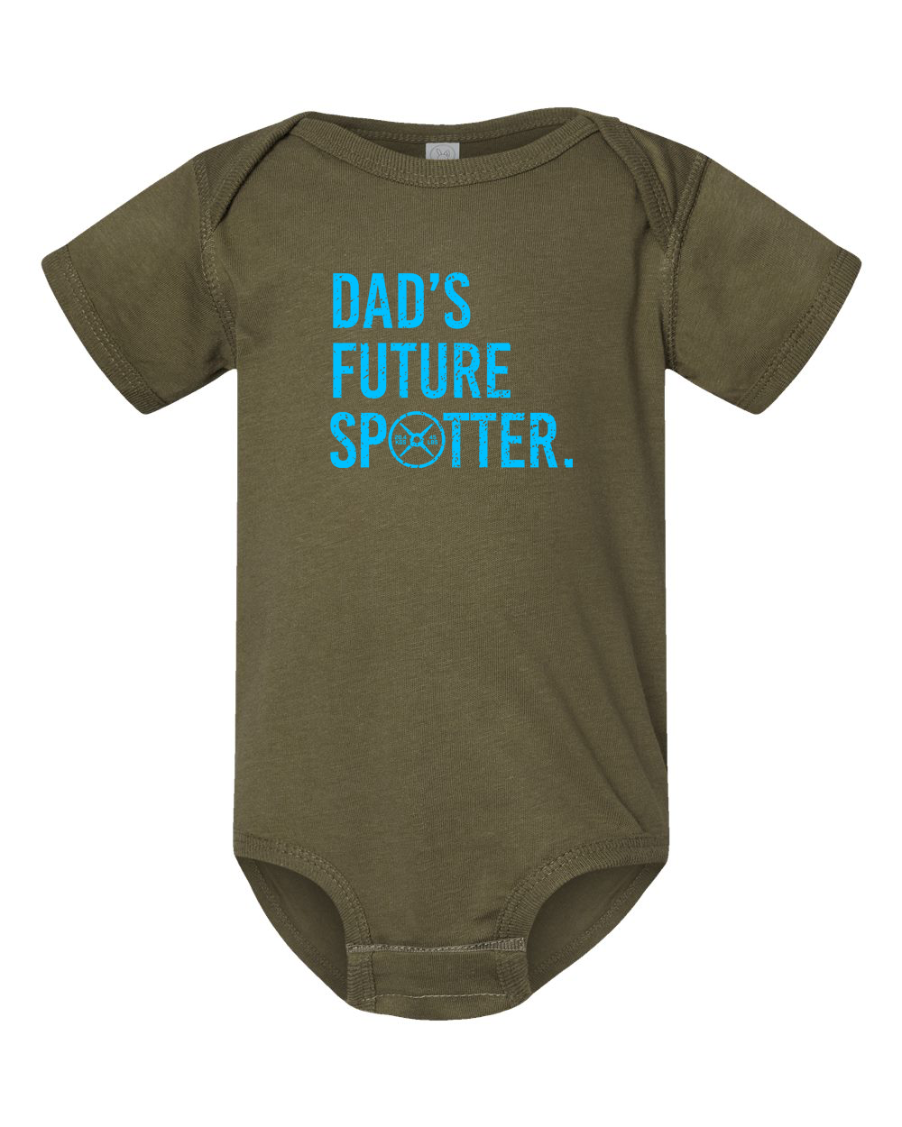 Dads Future Spotter Onesie (With Blue Text) from DadBod Apparel