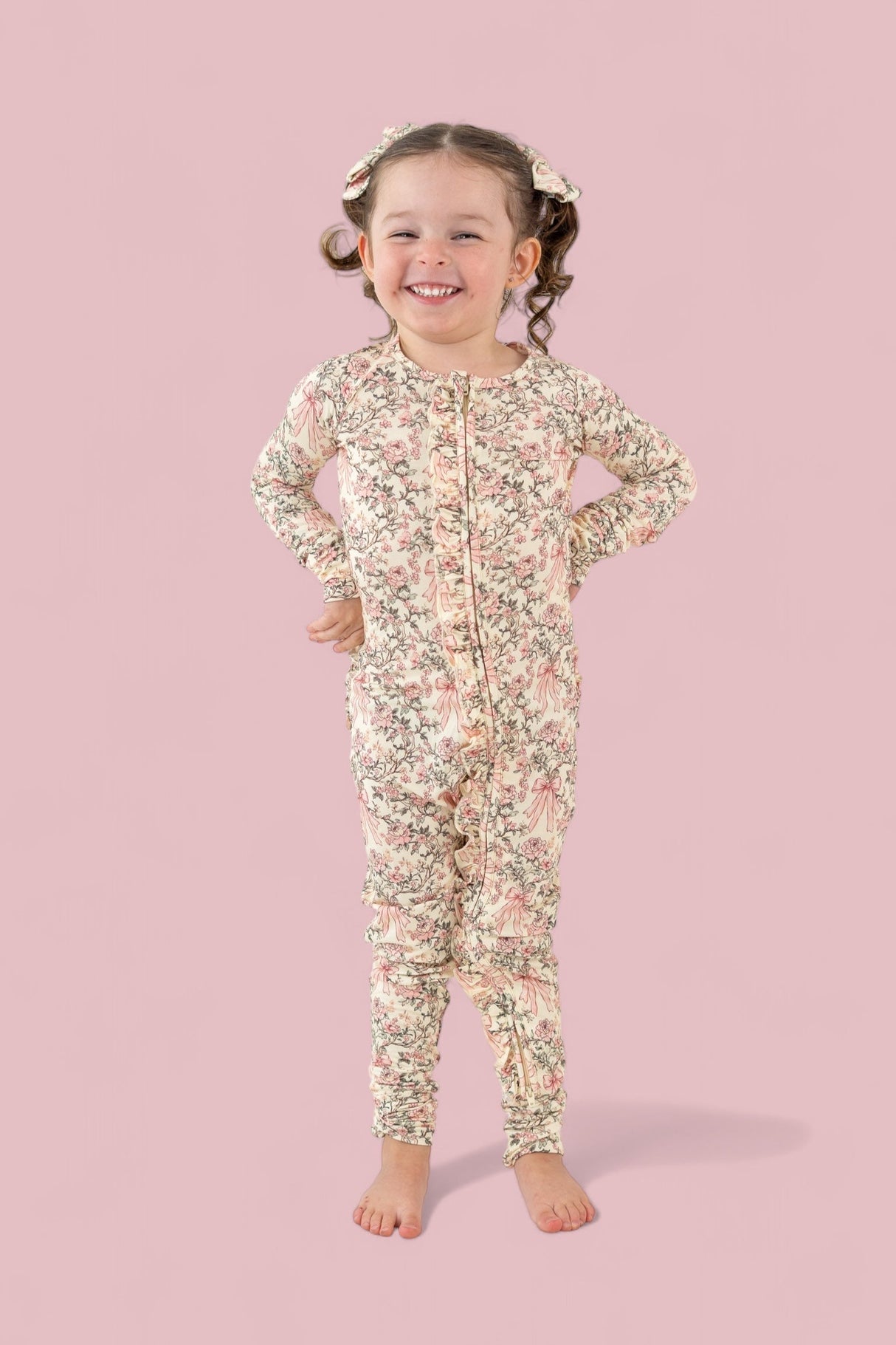 VICTORIAN BLOOM DREAM RUFFLE ROMPER from DREAM BIG LITTLE CO