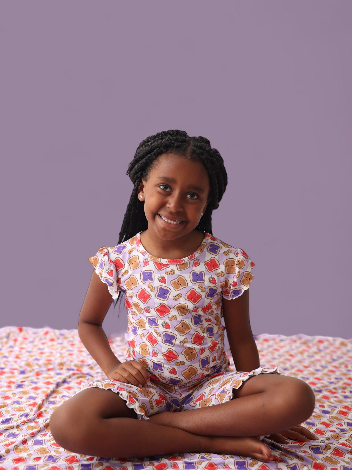 EXCLUSIVE PEANUT BUTTER JELLY TIME DREAM RUFFLE SHORT SET from DREAM BIG LITTLE CO