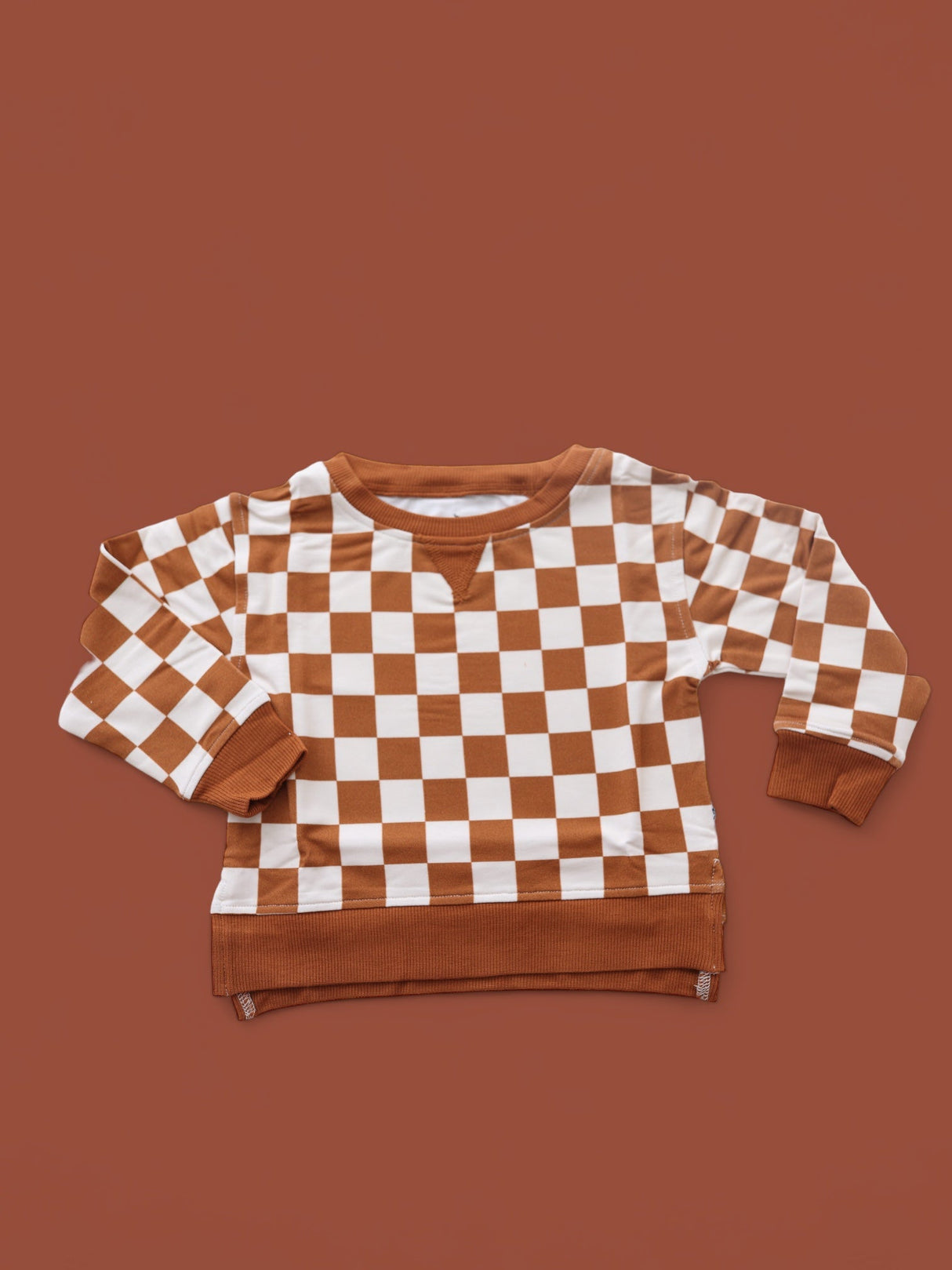 COPPER CHECKERS DREAM PULLOVER from DREAM BIG LITTLE CO