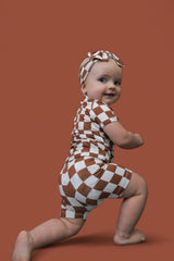 COPPER CHECKERS DREAM SHORT SET from DREAM BIG LITTLE CO