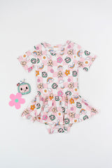 Dream Big Little Co x CoComelon JJ RAINBOW CHECKERS SHORT SLEEVE DREAM BODYSUIT DRESS from DREAM BIG LITTLE CO