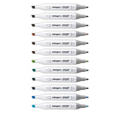 Double-Ended Alcohol Markers 12 Landscape Colors from KINGART