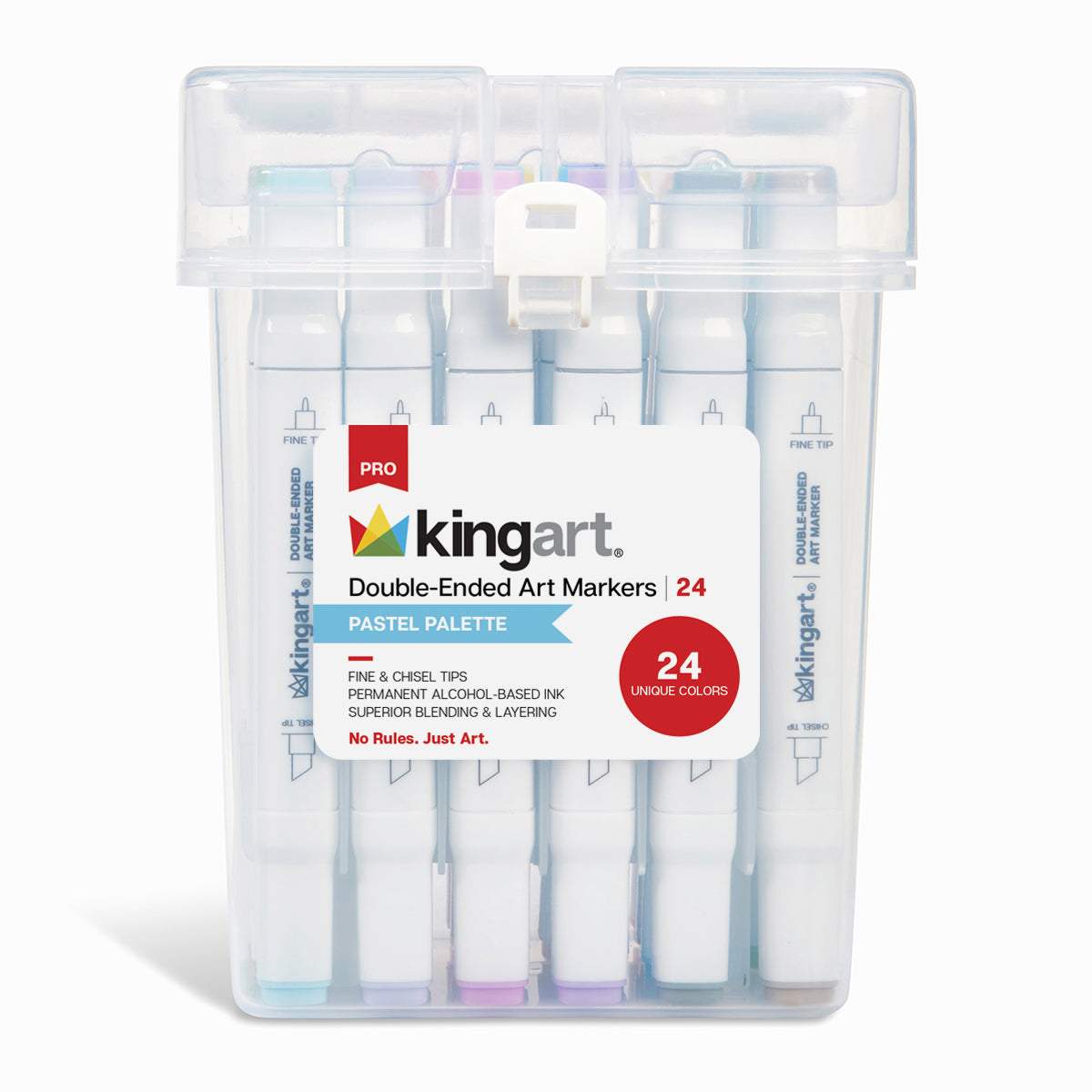 Double-Ended Alcohol Markers 24 Pastel Colors from KINGART