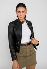 Women's Genesis PU Faux Leather Jacket From FAD