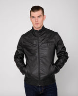 Men's Eagle PU Faux Leather Biker Jacket From FAD
