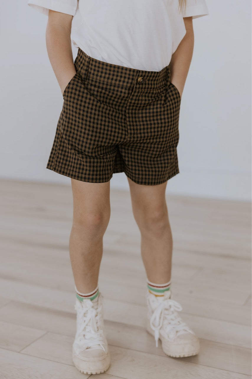 Mini Milo Gingham Shorts from ROOLEE