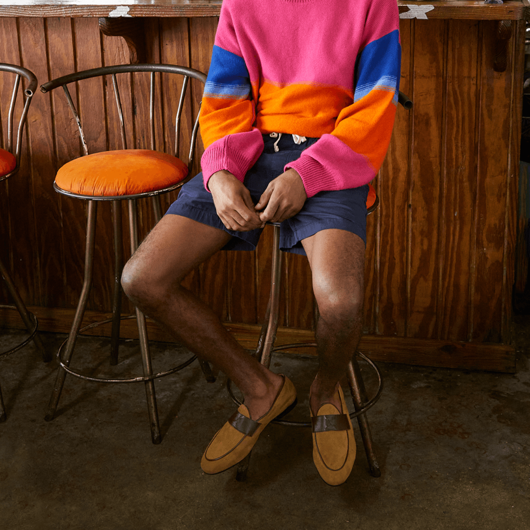 Men's Tan Suede Centesimo from Del Toro Shoes