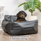 PupProtector™ Faux Leather Memory Foam Dog Car Bed -  Black From Paw.com